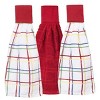 John Ritzenthaler Co. Ritz 3-Pack Solid and Multi Check Tie Towel Set - 2 of 4