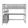 Whisen Wood Loft Bed with Desk, Shelves and Two Built-in Drawers - 4 of 4