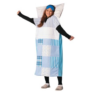 Imposta Costumes Adult Sleeping Bed with Pillow and Comforter Costume Bodysuit One Size Blue - 1 of 2