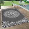 Outdoor Retro Reversible Woven Plastic Straw Carpet for Camping Garden Backyard Low Pile Picnic Mat Vintage Portable Large Area Rugs - 2 of 4