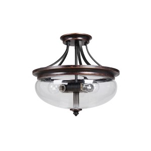 Craftmade Lighting Stafford 3 - Light Semi-Flush Mount in  Aged Bronze/Textured Black - 1 of 2
