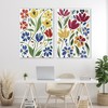 Stupell Industries Scandinavian Wild Flowers 2pc Canvas Art Set, 24" x 36" - 2 of 4