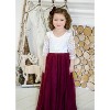 2Bunnies Rose Lace Tulle Long Sleeve Maxi Flower Girl Dress - 3 of 4