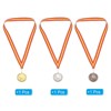 Unique Bargains Zinc Alloy Corrosion-Resistant Badminton Award with Ribbon 3 Pcs - 3 of 4