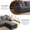KWPZQEB 110¡± L-Shaped Sectional Sofa, Modern Modular Sofa with Ottoman, Full-Compression 3-Seater Cloud Couch with Deep Seat, No Assembly Required - 4 of 4