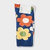 Women's Vintage Floral 3pk Crew Socks - A New Day™ Navy/Pink/White 4-10: Tagless, Smooth Toe Seams - 2 of 3