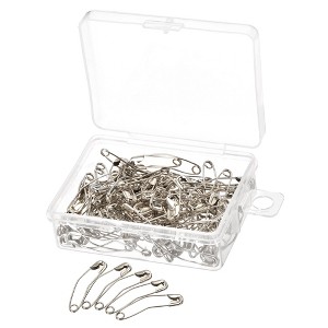 Unique Bargains Metal Blankets Crafts Brooch Making Home Sewing Curved Safety Pins 100 Pcs - 1 of 4