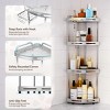 YEERSWAG 4-Tier Rustproof Aluminum Corner Shower Caddy, Space-Saving Bathroom Organizer - 4 of 4