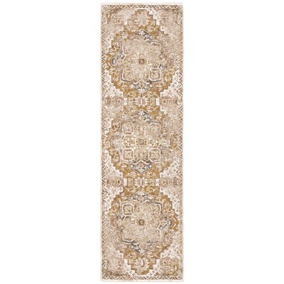 Oriental Weavers Maharaja 661C1 Gold/ Ivory Indoor Area Rug - 2'3" x 7'6"