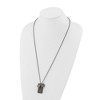 Chisel Stainless Steel Antiqued and Polished Dog Tags on a 27.5" Cable Chain Necklace - 4 of 4