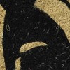 HomeRoots 18" X 30" Beige and Black Coir Cat Outdoor Door Mat - 4 of 4