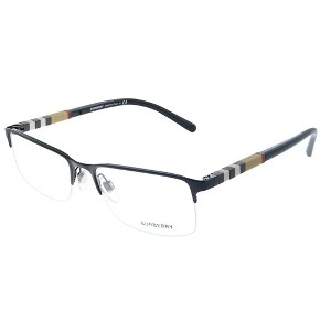 Burberry BE1282 1001 Unisex Semi-Rimless Eyeglasses Black Palladium 55mm - 1 of 3