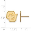 Black Bow Jewelry 10k Yellow Gold Colorado Buffalos NCAA Post Earrings - 2 of 3