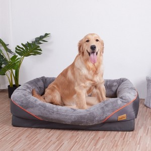 Artlogo Extra Large Memory Premium Foam Dog Bed Orthopedic Waterproof Pet Sofa Beds with Pillow & Washable Cushion & Removable Cover - 1 of 4