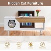 Hidden Cat Litter Box Enclosure Kitty Litter Box Furniture with Storage Drawer - 4 of 4