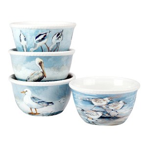 Set of 4 Shorebirds Ice Cream Bowls - Certified International - 1 of 2