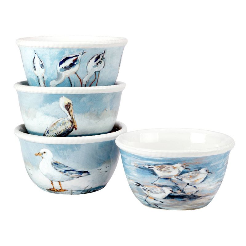 Set of 4 Shorebirds Ice Cream Bowls - Certified International, 1 of 4