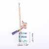 Unique Bargains Heart Sequin Letter E Butterfly Tassel Water Cup Pendant Purple 1 Pc - 2 of 4
