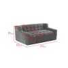 Velvet 2-Seater Modular Loveseat,64.6" Tufted Full Compression Sofa with High-Density Foam,Modern Couch for Living Room,No Assembly-Baofuwish - 4 of 4