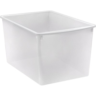 Teacher Created Resources Plastic Multi-Purpose Bin, Clear (Pack of 6)