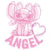 Girls Lilo & Stitch Pink Alien Heart T Shirt - 2 of 4