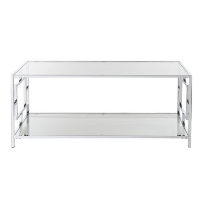 Town Square Chrome Coffee Table Clear Glass/Chrome Frame - Breighton Home