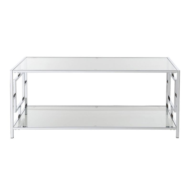 Town Square Chrome Coffee Table with Shelf - Breighton Home, 1 of 9