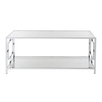Town Square Chrome Coffee Table with Shelf - Breighton Home
