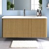 36" Floating Bathroom Vanity, Integrated Ceramic Sink, Push-Open Drawer & U-Shape Wall Fitting,Wall-Mounted MDF Vanity Cabinet - 2 of 4