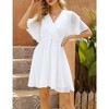 Women's Wrap Polka Dot Chiffon Dress - 2 of 4