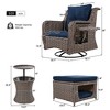 GlasFlength Patio Seating Sets, Outdoor Lounge Sets Designed for Leisure, Experience Ultimate Comfort and Modern Elegance, Blue, 32.1"*32.1"*35" - 4 of 4