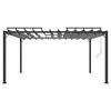 vidaXL Gazebo with Louvered Roof 9.8'x13.1' Anthracite Fabric and Aluminum - 3 of 4