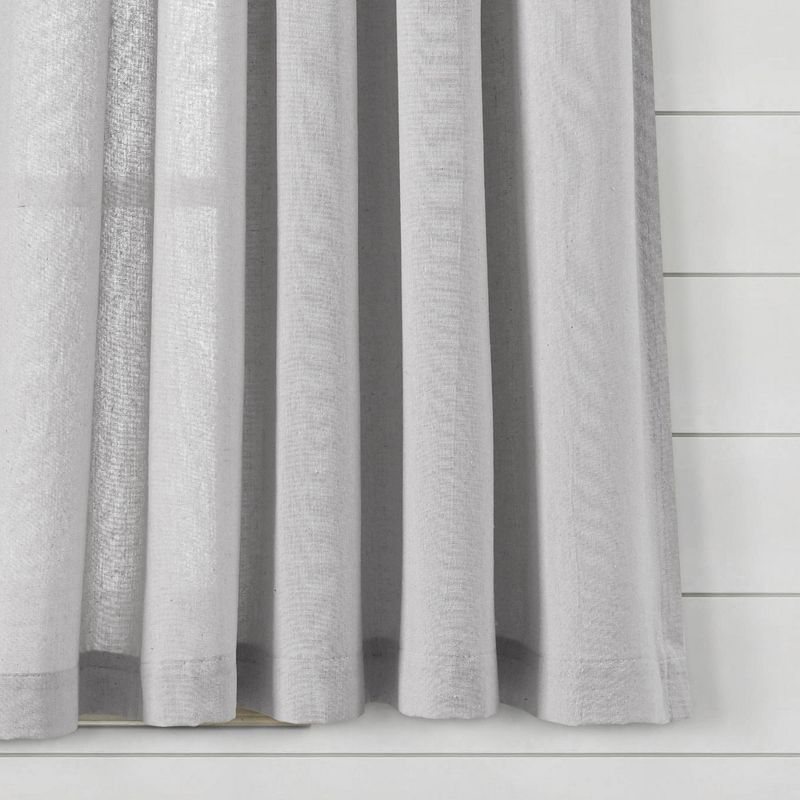 Boho Pom Pom Tassel Linen Window Curtain Panel - Lush Décor, 5 of 10