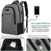 Attop Travel Laptop Backpack, Business Anti Theft Slim Sturdy Laptops Backpack with USB Charging Port, Water Resistant Grey - 4 of 4
