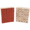 Juvale 60-Pack Wood Rubber Stamps, Cursive Alphabet Stamp Set, 0.6 x 0.6 x 0.9 In - 2 of 3