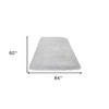 HomeRoots 5' X 7' White Faux Sheepskin Shag Washable Area Rug - 3 of 4