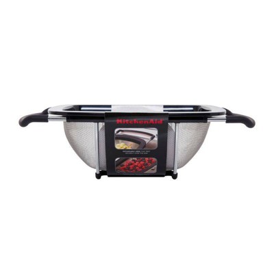 KitchenAid Black Stainless Steel Expandable Colander