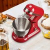 SEVOBAL Stand Mixers Electric Food Mixer with 4.8QT 12 Speeds Dough Hook Whisk Beater for Baking and Cooking, Red, 9.45"*15.35"*14.17" - 4 of 4