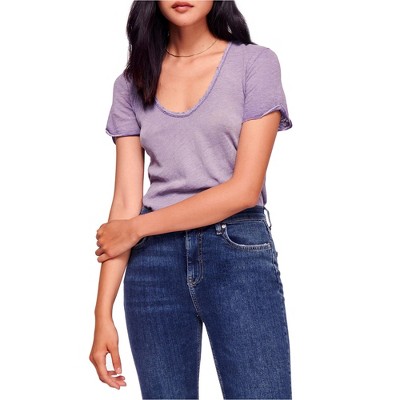 Free People Womens Saturday Basic T-Shirt