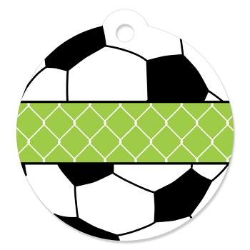 Big Dot of Happiness Goaaal - Soccer - Baby Shower or Birthday Party Favor Gift Tags (Set of 20)