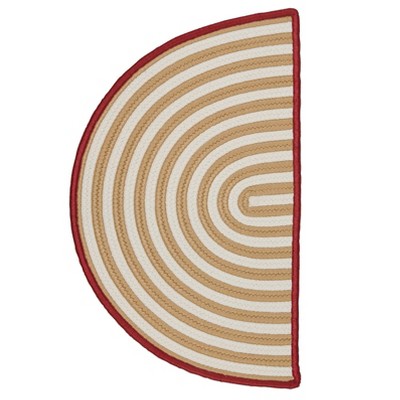 Colonial Mills Sliced Stripe Area Rug - Gold & White 18"x30" Slice
