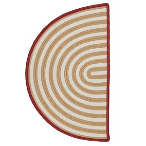 Colonial Mills Sliced Stripe Area Rug - Gold & White 18"x30" Slice - 1 of 3