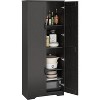 60" Freestanding Pantry Cabinet with Adjustable Shelves, Kitchen Storage Cabinet with Doors, Modern Wooden Kitchen Cabinet - 3 of 4