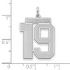 Black Bow Jewelry Sterling Silver, Jersey Collection, Large Number 19 Pendant - 2 of 4