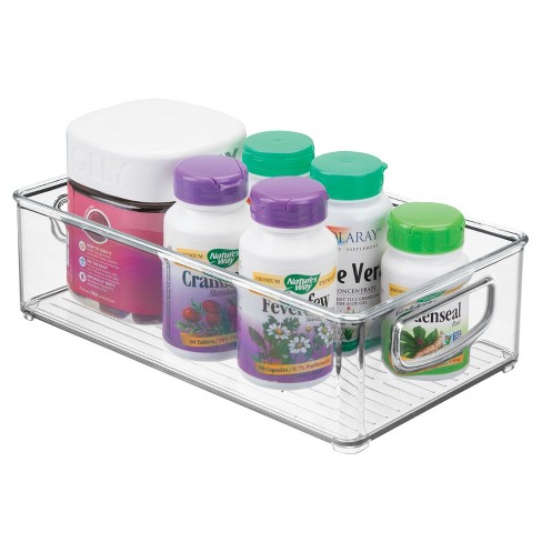 Mdesign Slim Plastic Bathroom Storage Container Bin, 5 Wide, 4 Pack :  Target