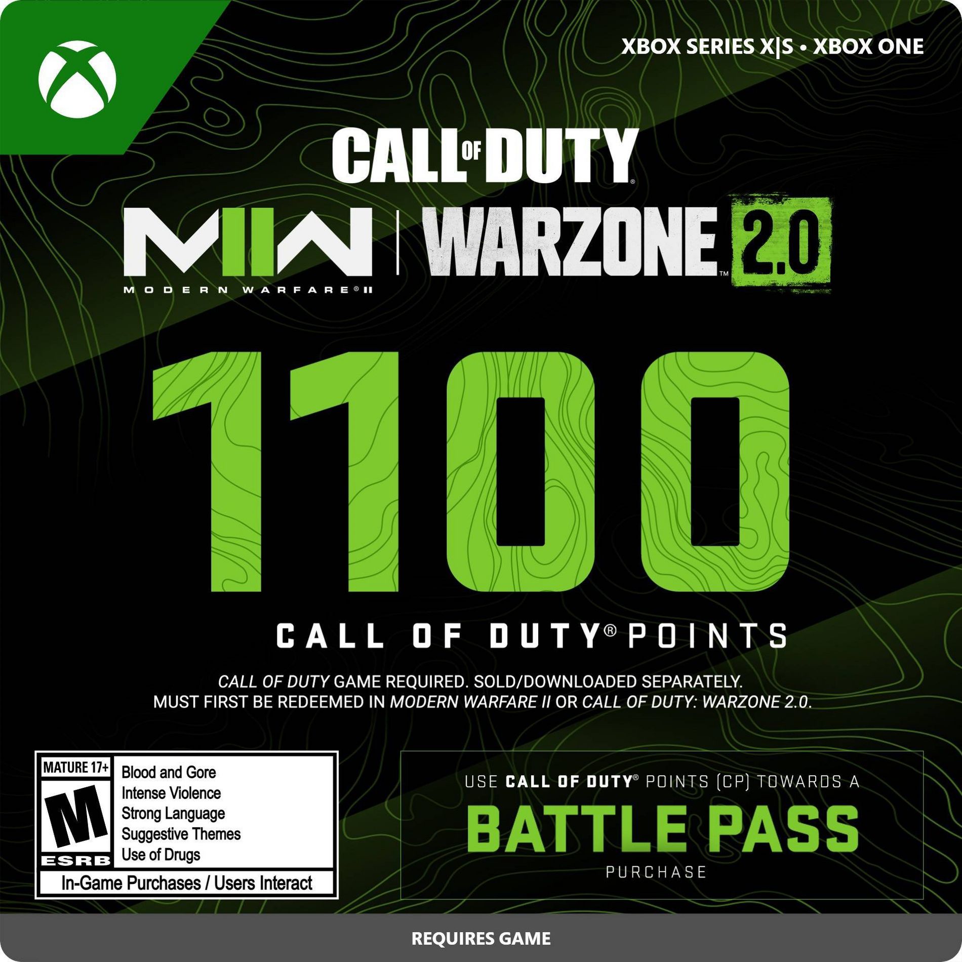 Call of Duty Points - 1,100 Virtual Game Currency - Xbox (Digital)
