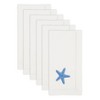 Saro Lifestyle Embroidered Starfish Serenade Napkin (Set of 6), White, 20"x20" - 3 of 4