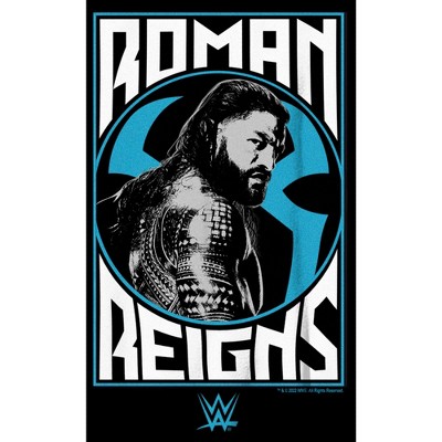 Boys' Black Cotton WWE Roman Reigns Graphic T-Shirt