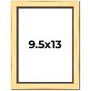 PosterPalooza | Photo Size Simple Gold Picture Frame - UV Acrylic, Foam Board Backing, Hanging Hardware - 2 of 4