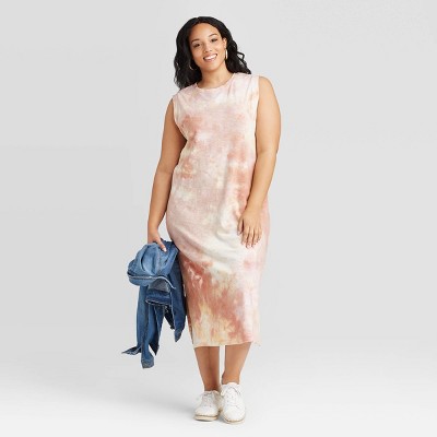 women's plus size tie dye dresses
